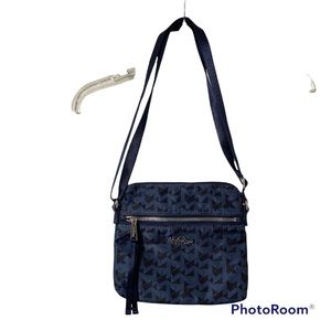 Kipling blue and black crossbody bag purse